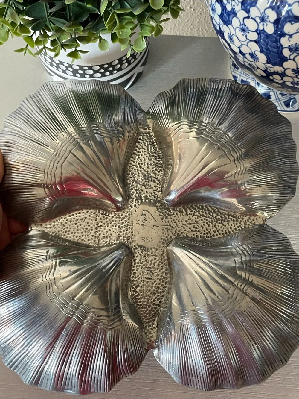 Vintage Bruce Fox Wilton Lobster Shell 4 Section Tray
